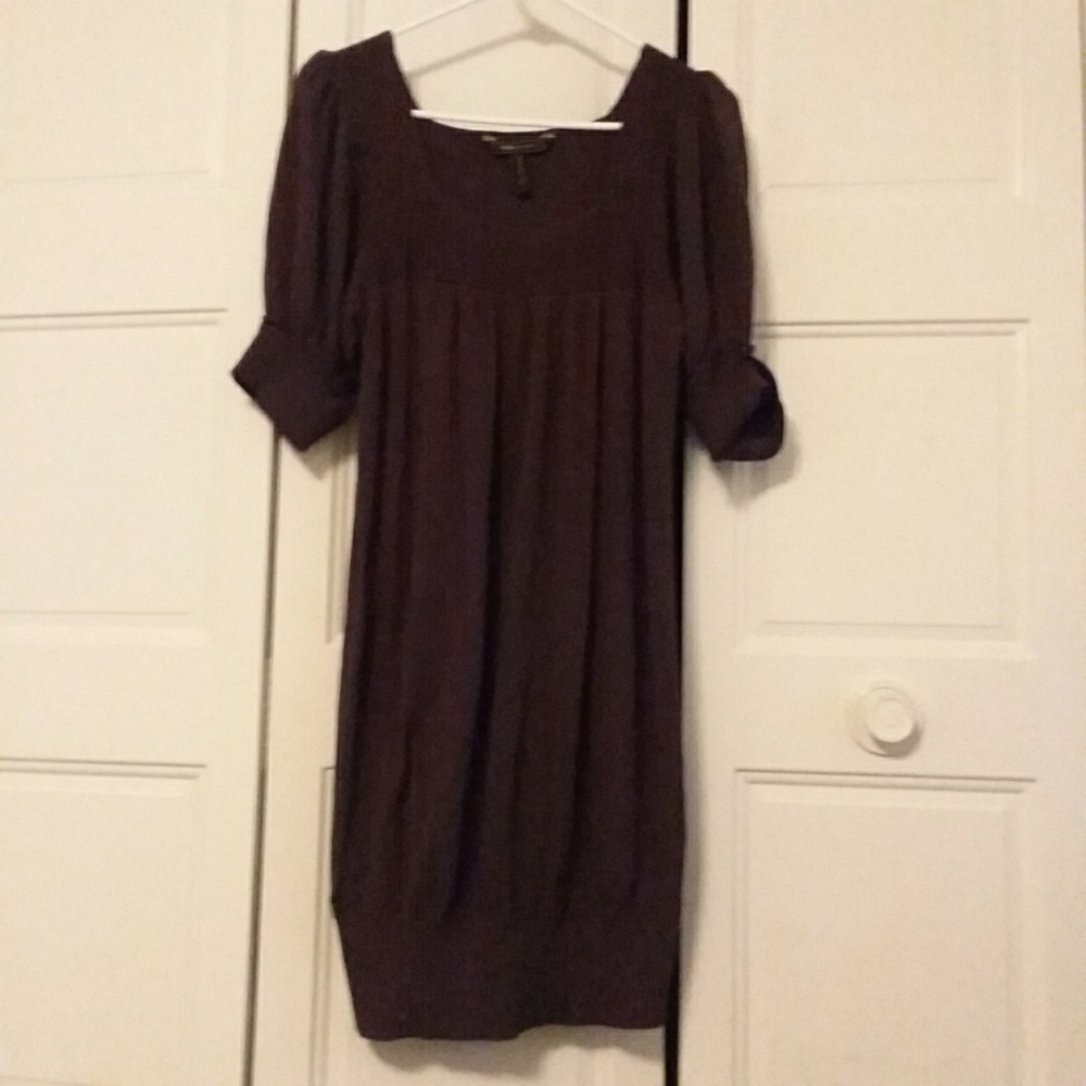 Brown midi dress